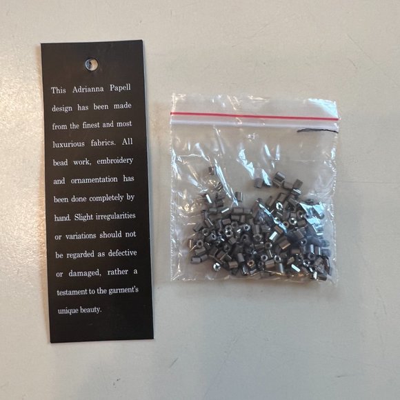 Adrianna Papell Beaded Blouson Gown NAVY - Picture 10 of 11